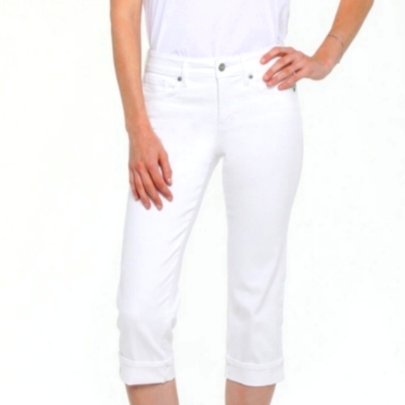 NWOT NDYJ Cropped Spring White Jeans - Picture 1 of 7